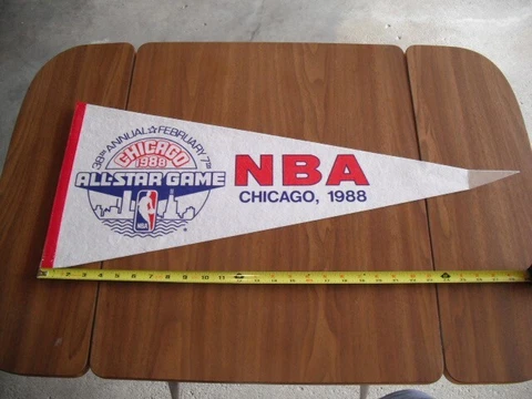 1988 NBA All Star Game Pennant Chicago Stadium MICHAEL JORDAN CHICAGO BULLS Cover