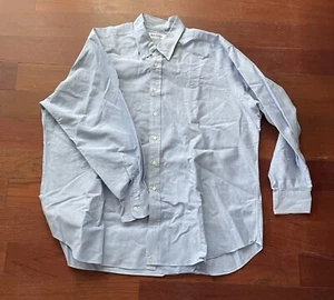 Ben Silver Blue Oxford Cloth Button Down Dress Shirt - Size: 18.5 / 36 - Picture 1 of 2