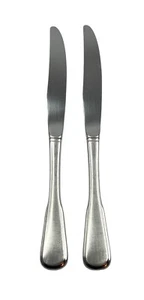 Oneida YORKTOWNE Lot of 2 Dinner Knives 9" Stainless Steel Satin Frosted - Picture 1 of 7