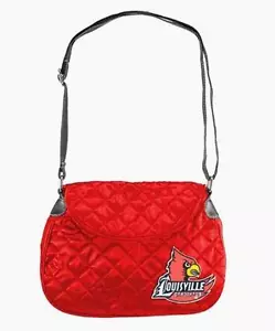 Louisville Cardinals Quilted Saddlebag Purse Crossbody Embroidered Team Logo - Picture 1 of 1