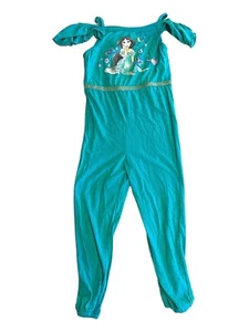 Disney Princess Jasmine Teal Blue Romper 5T - Picture 1 of 12