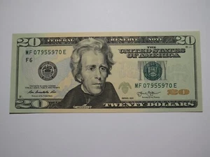 $20 2013 Radar Serial Number Federal Reserve Currency Bank Note Bill #07955970 - Picture 1 of 2