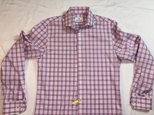 Camicia Ryan Seacrest Distinction slim fit con bottoni lavanda taglia S 14,5 32/33 usata in ottime condizioni - Foto 1 di 6