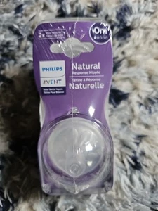 Philips Avent Natural Response Nipple Flow 1 - 4 Ct. Baby Bottle Nipples - Picture 1 of 4