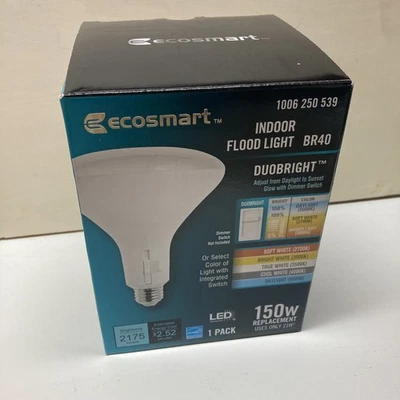 EcoSmart CEC Dimmable LED Light Bulb BR40 150W Eqv 1006250539 - Image 1 of 2