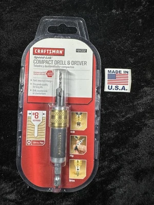 Nuevo de Lote Antiguo 🔥 Sears Craftsman EE. UU. Speed-Lok Taladro Compacto y Destornillador 64332 Avellanador Foto 1 de 4