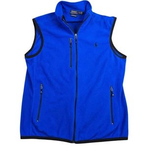 Polo Ralph Lauren Fleece Vest Jacket Men's Large Blue Hiking Outdoors Gorpcore - Picture 1 of 8