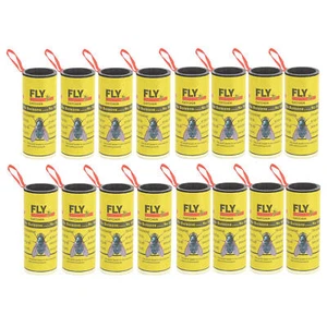 16pcs Fruit Fly Strips Traps Hang Sticky Ribbon Fly Paper Indoor/Outdoor Catcher - Picture 1 of 8