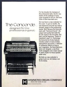 1974 Hammond Organ Concorde Model Foto "Unser neuer Anwärter" Vintage Print Anzeige - Bild 1 von 1