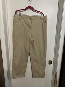 Women' s Vintage Ruby Rd Pants, Khaki, Size 18W, Elastic Waist, EUC - Picture 1 of 3
