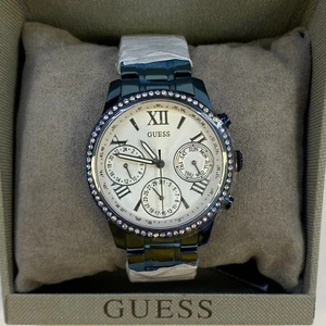 Guess Mini Sunrise W0623L4 Multifunction Blue Tone Canvas Dial Lady's Watch - Picture 1 of 4