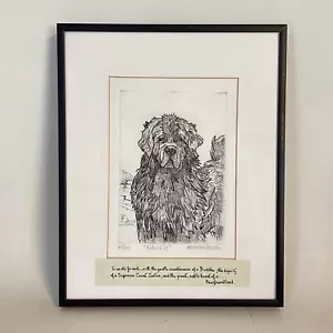 Gauthier Parker Etched Print Framed "Newfie" Newfoundland Signed Numbered 89/300 - Picture 1 of 13