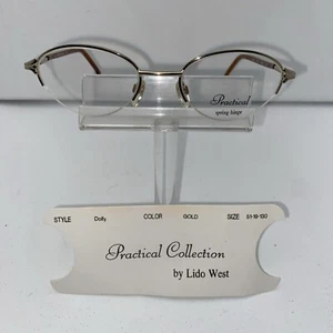 New Lido West Practical, Dolly, Gold, 51-19-130, Full Rim, Demo Lenses - Picture 1 of 4