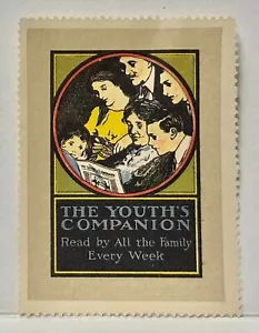 POSTER PUBBLICITARIO RIVISTA THE YOUTH’S COMPANION TIMBRO-FAMIGLIA LO LEGGE SETTIMANALMENTE - Foto 1 di 2