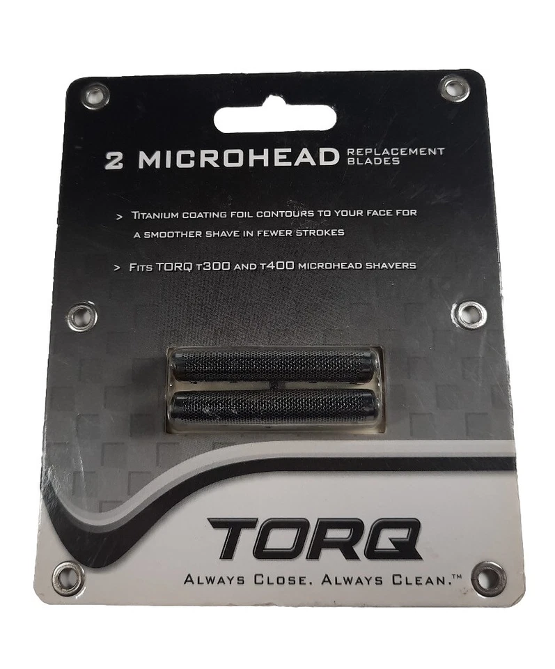 Cuchillas de repuesto Torq 2 MicroHead nuevas en paquete para afeitadoras Torq T300 y T400 Foto 1 de 3