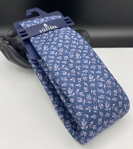 STAFFORD Men's Neck Tie ~ Purple ~ Floral Pattern ~ NEW MSRP: $34. - Picture 1 of 3