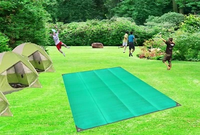 Awning Mat Outdoor picnic Rugs 6x9 9x12 9x18 Waterproof RV camper  Green - Image 1 of 4