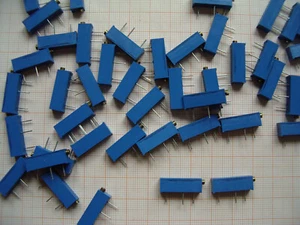 100x 20k 20 kOhm kiloohm 19mm Spindel - Trimmer Bourns 3006P Multiturn - Bild 1 von 3