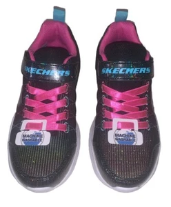 Skechers Girls Sneakers Size 13 Black Pink Stars Away Brand New - Picture 1 of 4