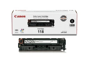 NEU Original Canon 118 schwarze Tonerkassette OPEN BOX VERSIEGELTE TASCHE - Bild 1 von 1