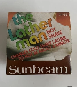 Vintage Hot Lather Shaving foam Machine Sunbeam Lather Man - Picture 1 of 5