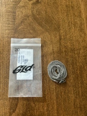 Cadena de palomitas de maíz Shop GLD 14k chapada en oro blanco corte diamante 20’ Foto 1 de 3