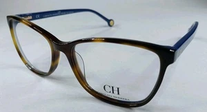 New Carolina Herrera VHE717K Women's Plastic Eyeglass Frame 0752 Blue Tort  - Picture 1 of 4