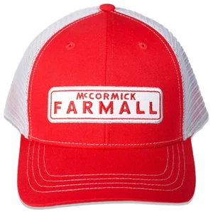 CAPPELLO BERRETTO McCormick FARMALL IH *RED & SILVER MESH BACK* look invecchiato NUOVO con etichetta! - Foto 1 di 3