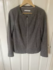 John Lewis Capsule Collection Womens Ladies Jacket Size 14 grey zip wool blend - Picture 1 of 12