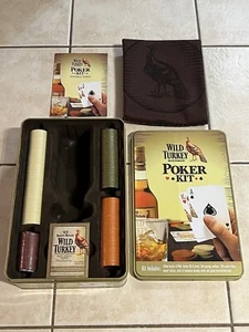 Wild Turkey Bourbon Poker Kit Set In Collectors Tin (No Bottle) Contents SEALED - Picture 1 of 10