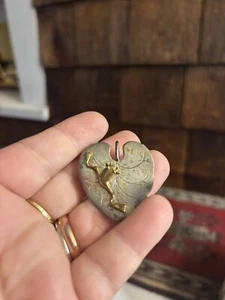 Magical Frog Silver Bronze Pendant Witch Family Heirloom - Picture 1 of 3