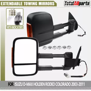 ELectric Extendable Towing Mirrors for Isuzu D-Max DMax Holden Rodeo RA Colorado - Picture 1 of 6