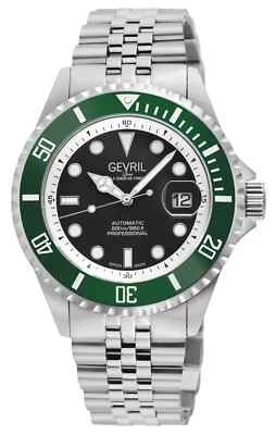 GEVRIL Men's 41852B Wall Street Men's Swiss Automatic Date Ceramic Bezel Watch - Image 1 of 4
