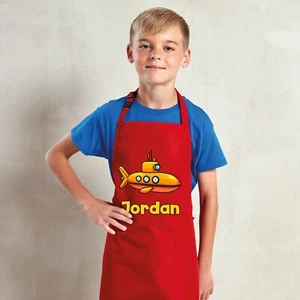 Personalizzato con qualsiasi nome sottomarino impermeabile bambini grembiule artigianato cottura ragazzo ragazza regalo - Foto 1 di 12