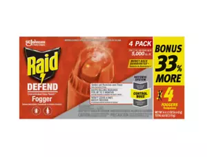 Raid® Concentrated Deep Reach Pest Killer, Fogger for Roaches 1.5 fl oz, 4 Cans - Picture 1 of 12