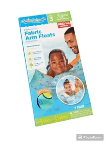 Swim School Perfect Fit Fabric Adjustable Arm Floats Level 3 40-80 LBS 1 Pair - Picture 1 of 2