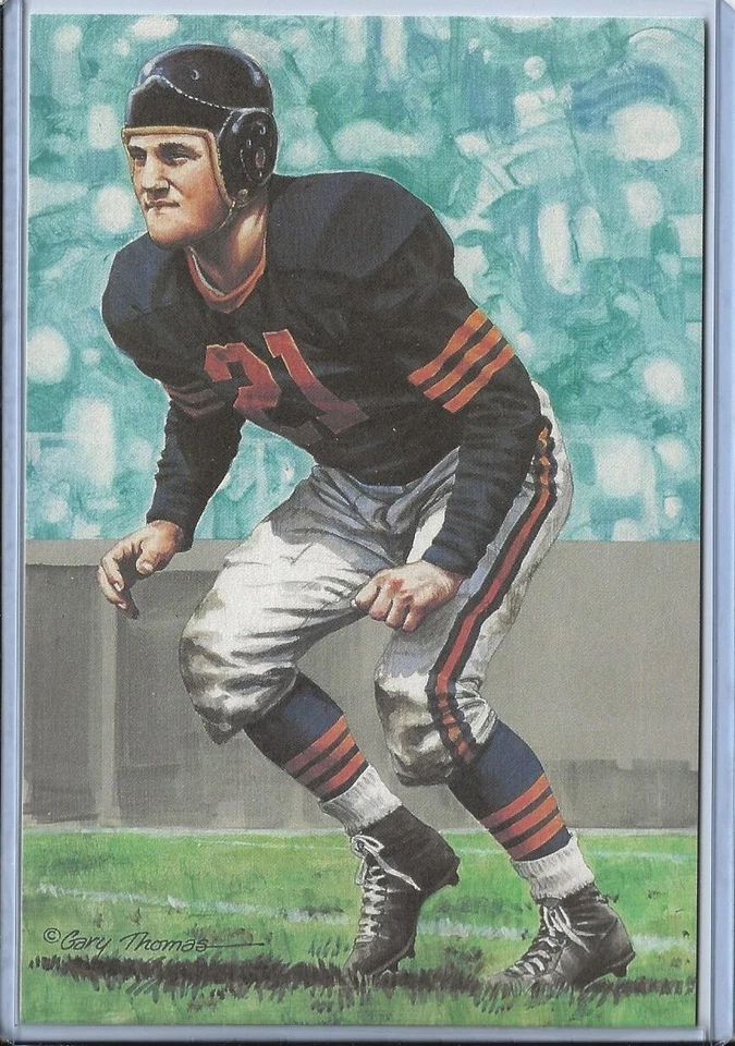 Postal artística Dan Fortmann Goal Line 1990 sin firmar - Serie 2 dos Foto 1 de 1