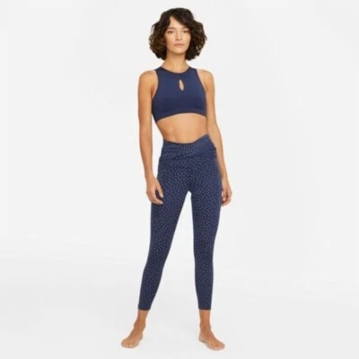 Nike Women's Yoga Dots Twist 7/8 Capri Leggings CZ9144-410 NWT - Image 1 of 4