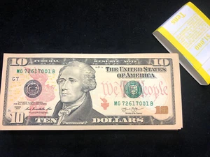 $10 Dollars 2013  Federal Reserve Note  ( G-B ) Chicago " UNC From A Pack - Picture 1 of 6