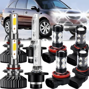 For Acura MDX 2007-2011 2012 2013 HID 8× LED Headlight Bulbs Hi/Lo Fog Light Kit - Bild 1 von 16