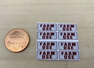 Calcomanías de matrícula de uso agrícola escala 1/18 para modelos diecast - Imagen 1 de 2