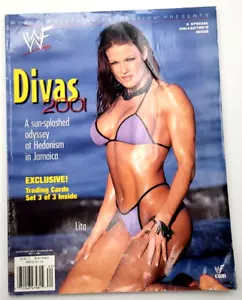 WWF DIVAS 2001 MAGAZINE LITA COVER 9 FLEER DIVAS TRADING CARDS TRISH STRATUS - Foto 1 di 4