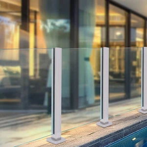 35.8” Stainless Steel Glass Railing Post Mid Post Balustrade For Balcony Deck - Picture 1 of 15