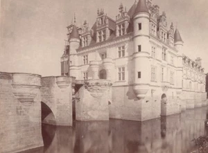 Schloss Chenonceaux Fassade Architektur Frankreich altes Foto 1890 - Bild 1 von 3