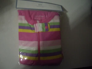 NEW Girls Size 5 Yrs Baby GAP 1pc Stripe Footed Pajamas Zip Close Multicolor - Picture 1 of 4