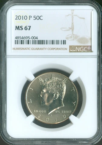 2010 P Kennedy Half Dollar NGC MS67 Cover