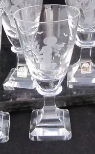 Maleras-Kosta/Boda Sweden Solenn Cordail Sherry Glass Girl with Flowers Rare - Picture 1 of 4