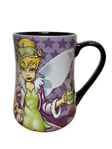 Taza de té de café Tinkerbell Mornings Aren’t Magical de los parques de Disney 16 oz púrpura - Imagen 1 de 6