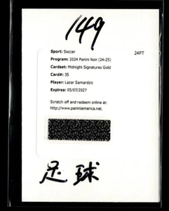 Lazzar Samardzic 2024-25 Panini Noir Midnight Auto Gold /49 Redemption [mty55 - Picture 1 of 2