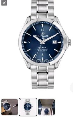 Orologio Philip Watch Blaze Automatico r8223165004 uomo acciaio 41 mm Blu Nuovo - Immagine 1 di 4